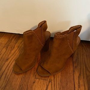 Open Back Brown Booties